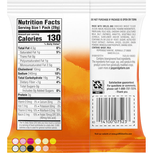 Pepperidge Farm Goldfish Cheddar Crackers – 1 oz (9-Pack)