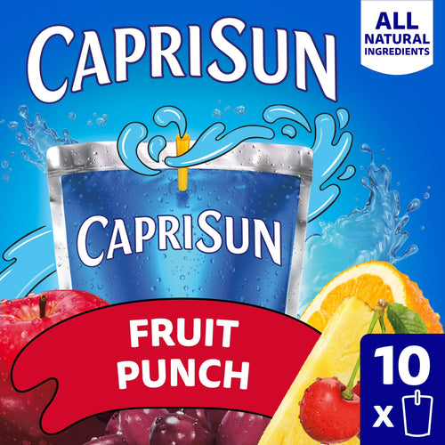 Capri Sun Fruit Punch Flavored, 10 ct Box, 6 fl oz Pouches