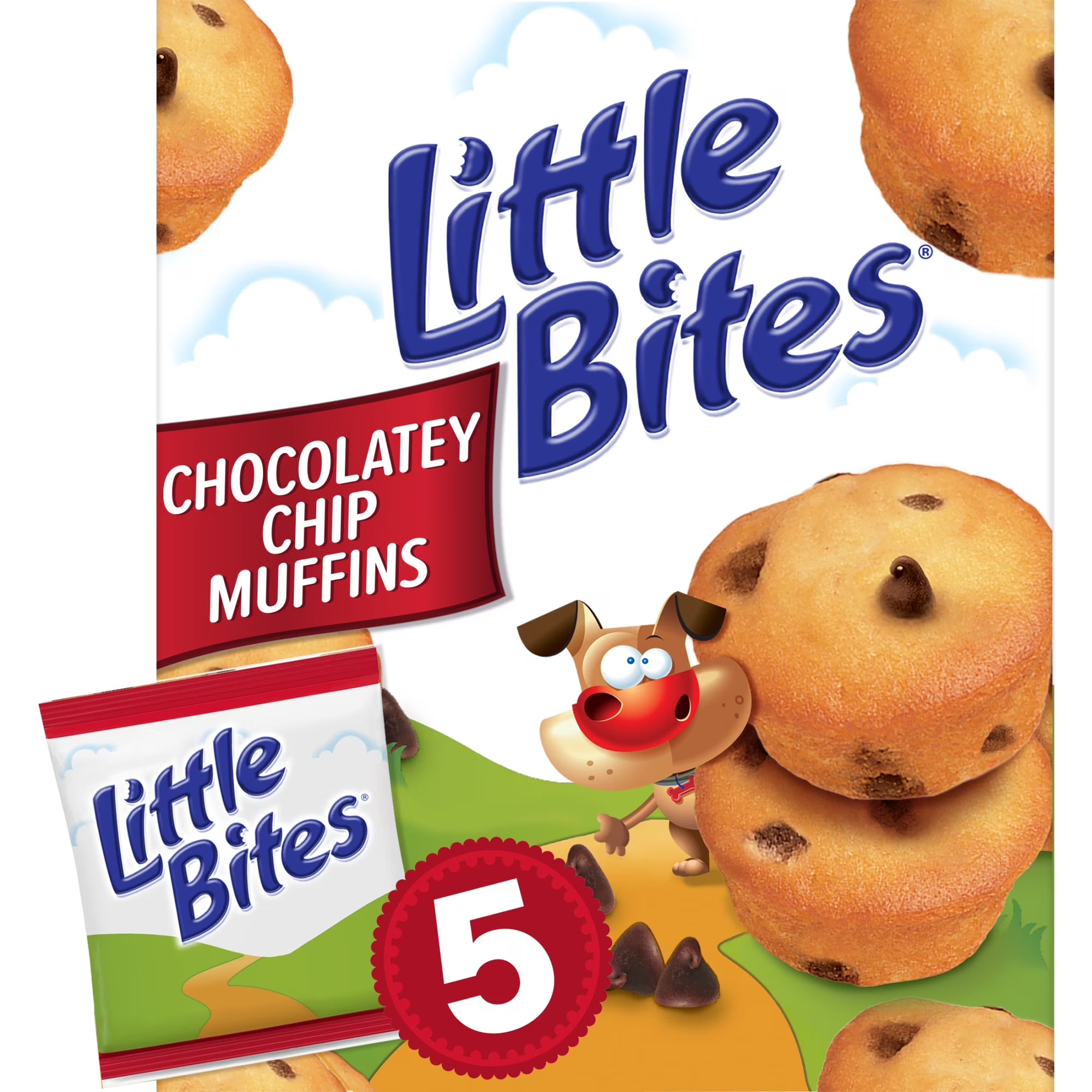 Entenmann's Little Bites Chocolatey Chip Muffins – 5-Pack Multipack (7.5 oz)