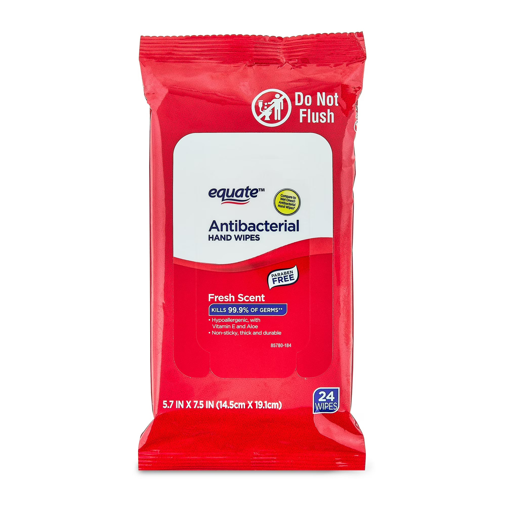 Antibacterial Hand Wipes Fresh Scent – 24 Count