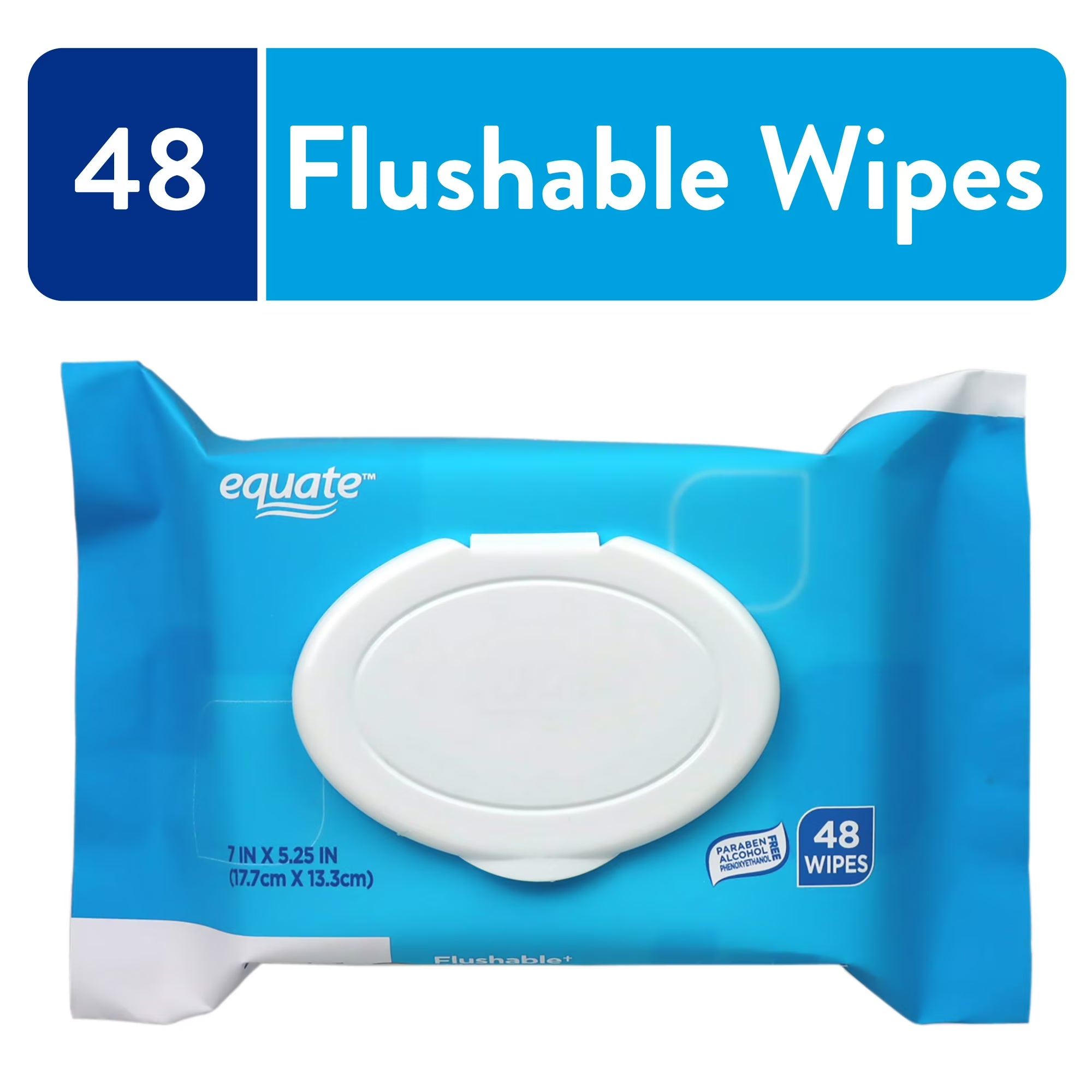 Equate Flushable Wet Wipes Fresh Scent – 48 Count