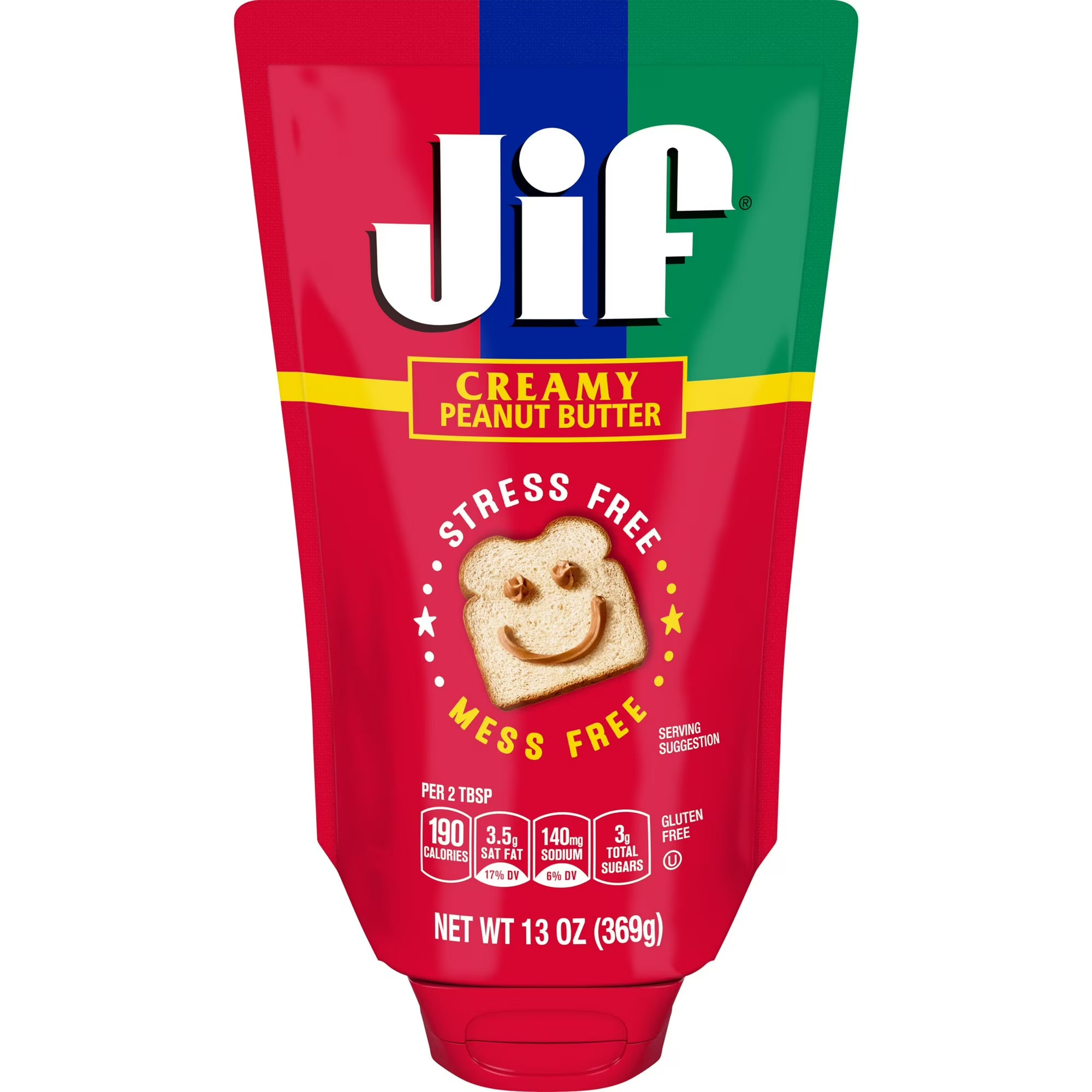 Jif Squeeze Creamy Peanut Butter – 13 oz Portable Pouch