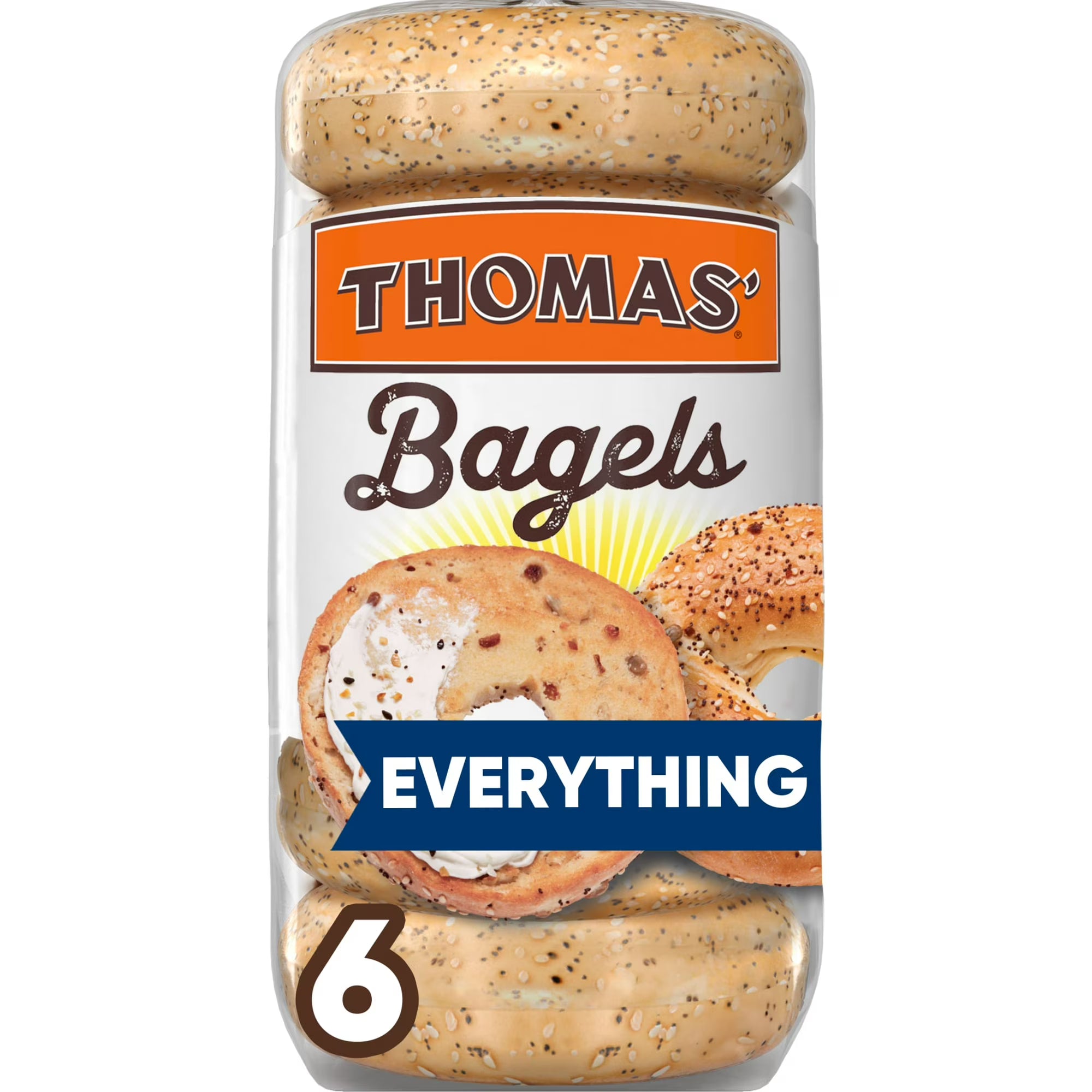 Thomas' Everything Bagels – 6 Count (18 oz Bag)