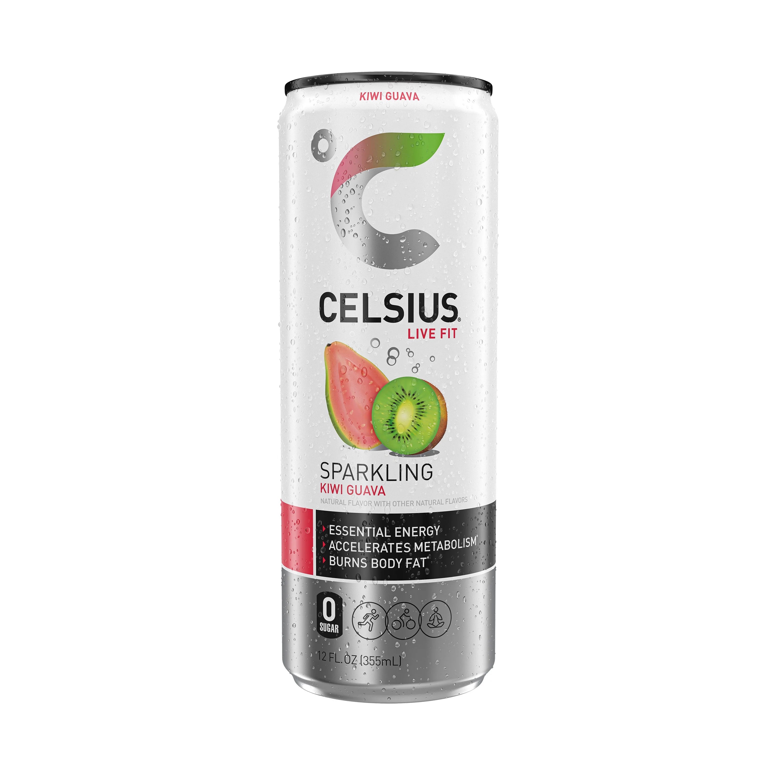 Celsius Sparkling Energy Drink – Kiwi Guava (12 fl oz, 4-Pack)