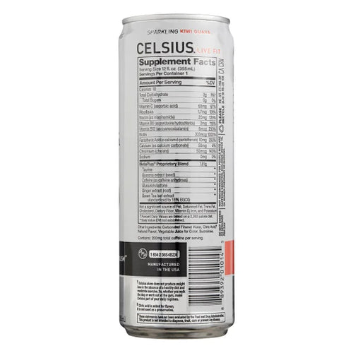 Celsius Sparkling Energy Drink – Kiwi Guava (12 fl oz, 4-Pack)