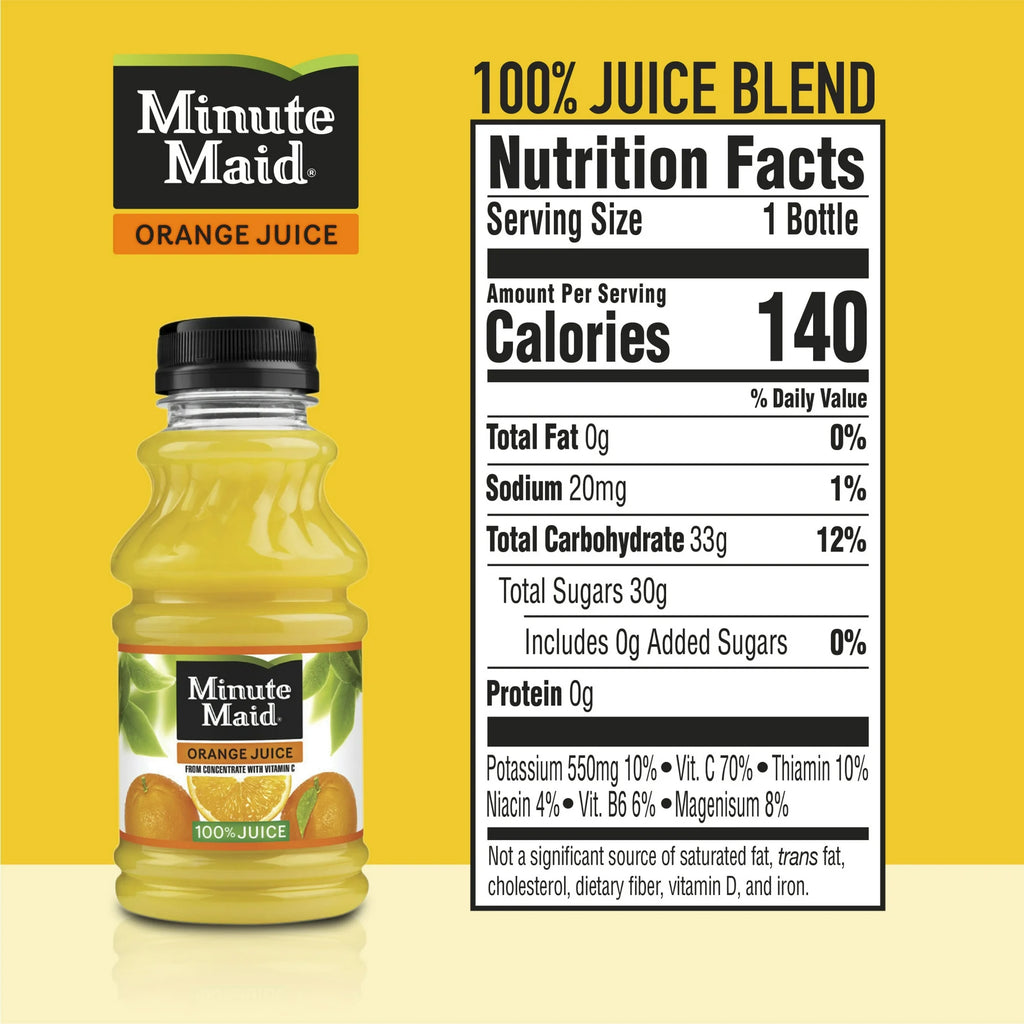 Minute Maid Orange Fruit Juice Drink, 10 fl oz, 6 Bottles