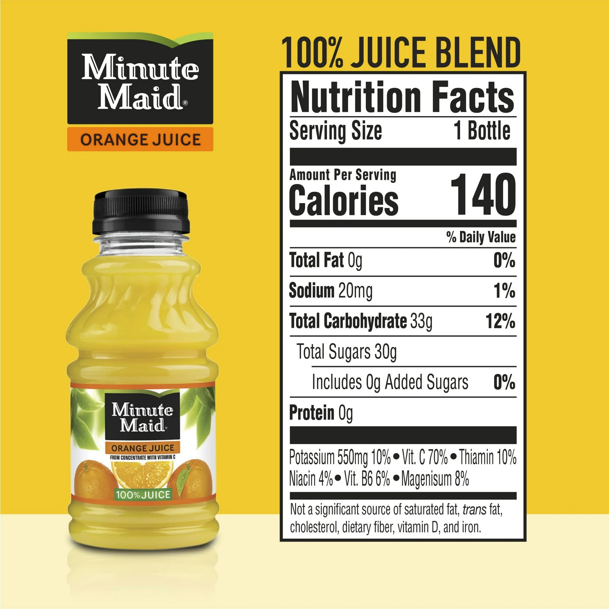Minute Maid Orange Fruit Juice Drink, 10 fl oz, 6 Bottles