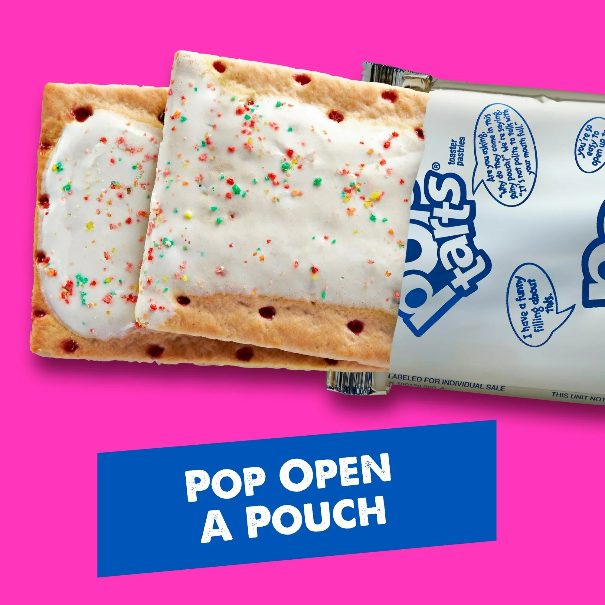 Pop-Tarts Frosted Strawberry Toaster Pastries, Breakfast Foods, Shelf-Stable, 13.5 oz (8 Count)