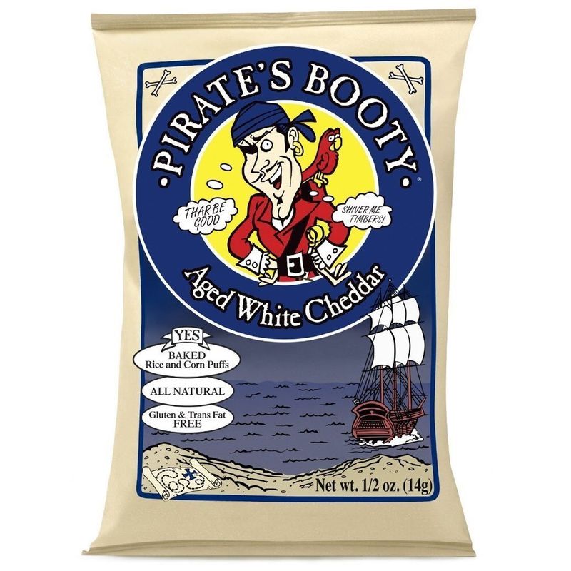 Pirate's Booty Aged White Cheddar Puffs – Gluten-Free, 0.5 oz (10-Pack)